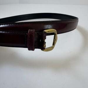 Christian Dior Vintage Split Leather Belt Size 100/40 Gold Buckle